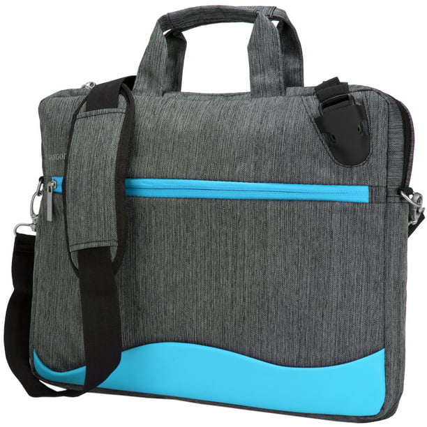 Large Briefcase Handbag for Women Men Grey Waterproof Messenger Shoulder Bag for 12-13.3in Notebook Slim PU Leather Laptop Bag 13.3 Inch Laptop Carrying Case for MacBook Pro 13 Computer Sleeve 